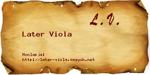 Later Viola névjegykártya